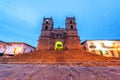 Barichara Cathedral at Night