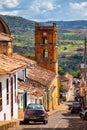 Heritage town Barichara, beautiful colonial architecture in most beautiful town in Colombia. Royalty Free Stock Photo