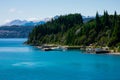 View of Nahuel Huapi Lake, the forest and the mountains Royalty Free Stock Photo