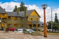 BARILOCHE, ARGENTINA - march 24, 2018:Civic Centre, Centro Civico and main square in downtown Bariloche City San Carlos Royalty Free Stock Photo