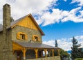 BARILOCHE, ARGENTINA - march 24, 2018:Civic Centre, Centro Civico and main square in downtown Bariloche City San Carlos Royalty Free Stock Photo