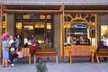 BARILOCHE, ARGENTINA - 16 February 2019. Bariloche is famous for its chocolate shops. Rapanui is one of them on Mitre Street.