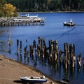 bariloche, san carlos de bariloche, panoramic view of lake nahuel huapi and mountains Royalty Free Stock Photo