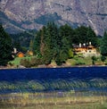 bariloche, san carlos de bariloche, panoramic view of lake nahuel huapi and mountains Royalty Free Stock Photo