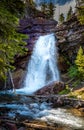 The Baring Falls in the US Glacier National Park, Montana Royalty Free Stock Photo