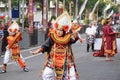 Baris dadap dance from Bali at BEN Carnival Royalty Free Stock Photo