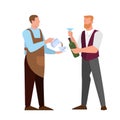 Barista and barmen character. Cafe and restaurant professional