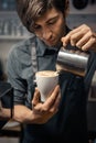 Barista Cafe Making Coffee Preparation Service Concept Royalty Free Stock Photo