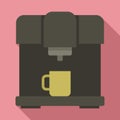 Barista coffee machine icon, flat style