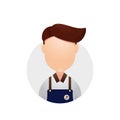 Barista coffeehouse coffeeshop avatar head face plain icon illustration