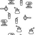 Barista Equipment Seamless Pattern Vector Royalty Free Stock Photo
