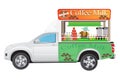 Barista make coffee on truck vector design Royalty Free Stock Photo