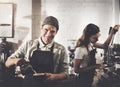 Barista Prepare Coffee Working Order Concept Royalty Free Stock Photo