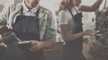 Barista Prepare Coffee Working Order Concept Royalty Free Stock Photo