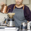 Barista Prepare Coffee Working Order Concept Royalty Free Stock Photo