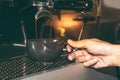 barista using Automatic coffee machines