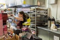 Barista working in Anchorage, Alaska.