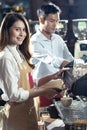 Barista working Royalty Free Stock Photo