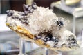 Barite mineral baryte goethite Royalty Free Stock Photo