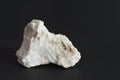 Barite mineral on black background