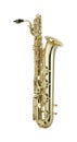 Shiny Baritone saxophone, Bari sax, Saxophone Woodwinds Music Instrument Isolated on White background Royalty Free Stock Photo