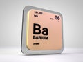 Barium - Ba - chemical element periodic table Royalty Free Stock Photo