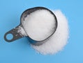 Barium hydroxide on blue background Royalty Free Stock Photo