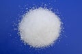 Barium hydroxide on the blue background Royalty Free Stock Photo
