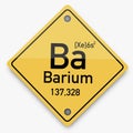 Barium periodic elements. Business artwork vector graphics