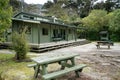 Bark bay hut in Abel Tasman National Park, Aotearoa / New Zealand Royalty Free Stock Photo