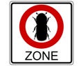 Bark-beetle traffic sign Royalty Free Stock Photo
