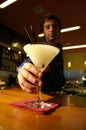 Barkeeper serves Margarita