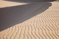 Barkhan dune, evening light Royalty Free Stock Photo