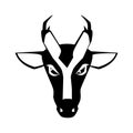 Barking deer head icon. deer head design on white background. Wild animals. vector illustration
