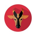Barking deer icon on white background. barking deer logo. Vector illustration