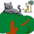 Barking up the wrong tree vector logo Royalty Free Stock Photo