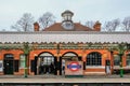 Face on view of Barkingside underground station with underground Royalty Free Stock Photo