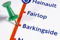 Barkingside Station on the London Underground Map Royalty Free Stock Photo