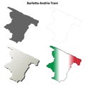 Barletta-Andria-Trani blank outline map set