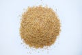 barley groats on a white background top view. Royalty Free Stock Photo