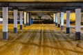 Barley malt on malting floor in the distillery, Scotland