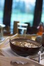 Barley Mushroom Soup. Royalty Free Stock Photo