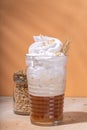 Barley orzo frappe coffee Royalty Free Stock Photo