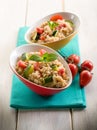 Barley risotto with zucchinis Royalty Free Stock Photo