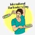 Barman day illustration.