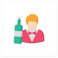 Barman flat icon