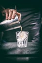 Barman hand with shake Royalty Free Stock Photo