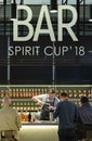 Barman preparing a cocktail on Bar Spirit Cup `18 international bar show