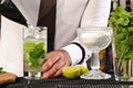 Barman preparing cocktail