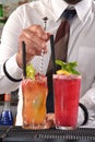 Barman preparing cocktail Royalty Free Stock Photo